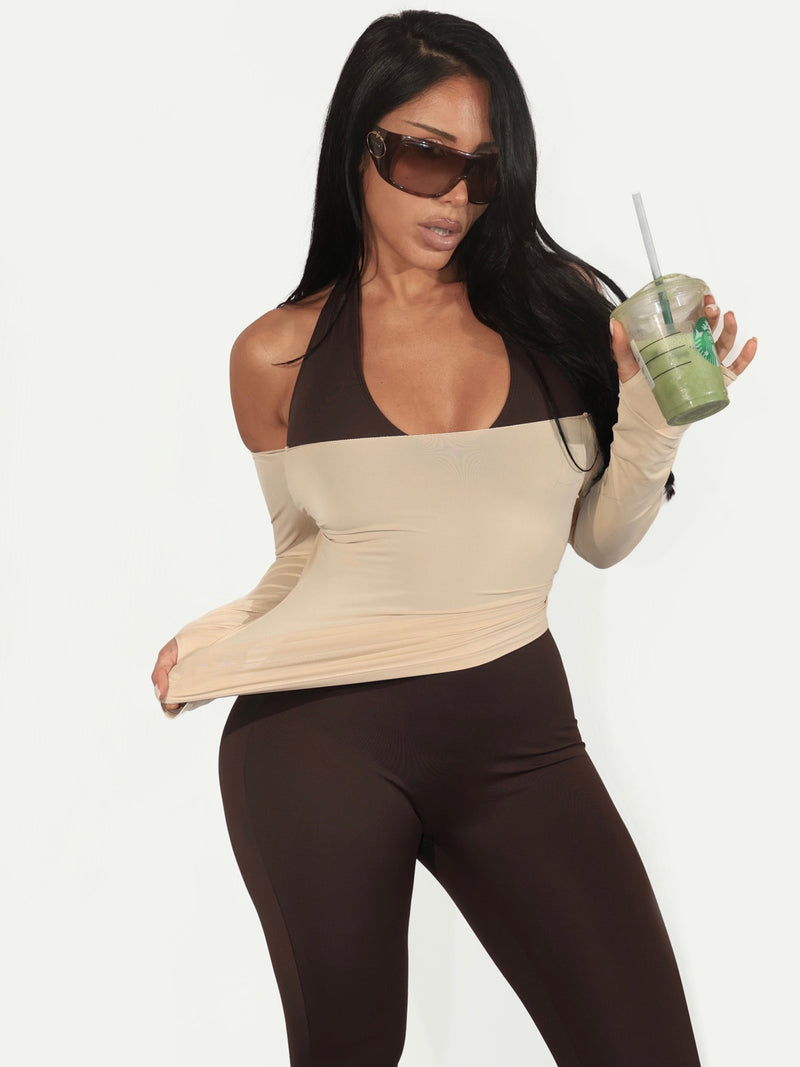 TOP LAYERING OFF-SHOULDER ICE LATTE