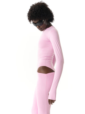 LEGGING ASYMÉTRIQUE ÉVASÉE - ROSE