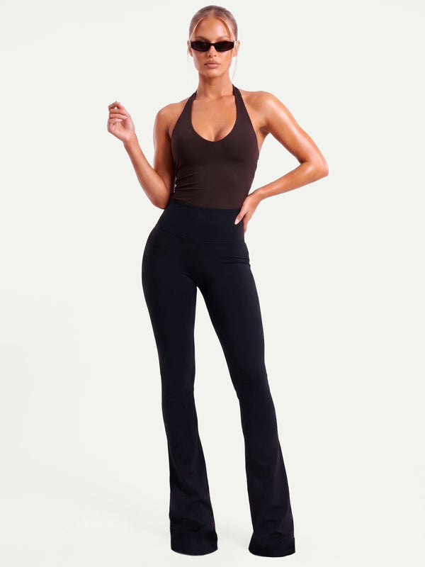 TOP HALTER DARK CHOCOLATE