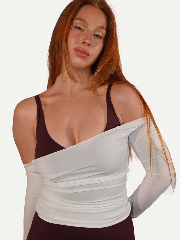 TOP LAYERING OFF-SHOULDER BLANC PURE