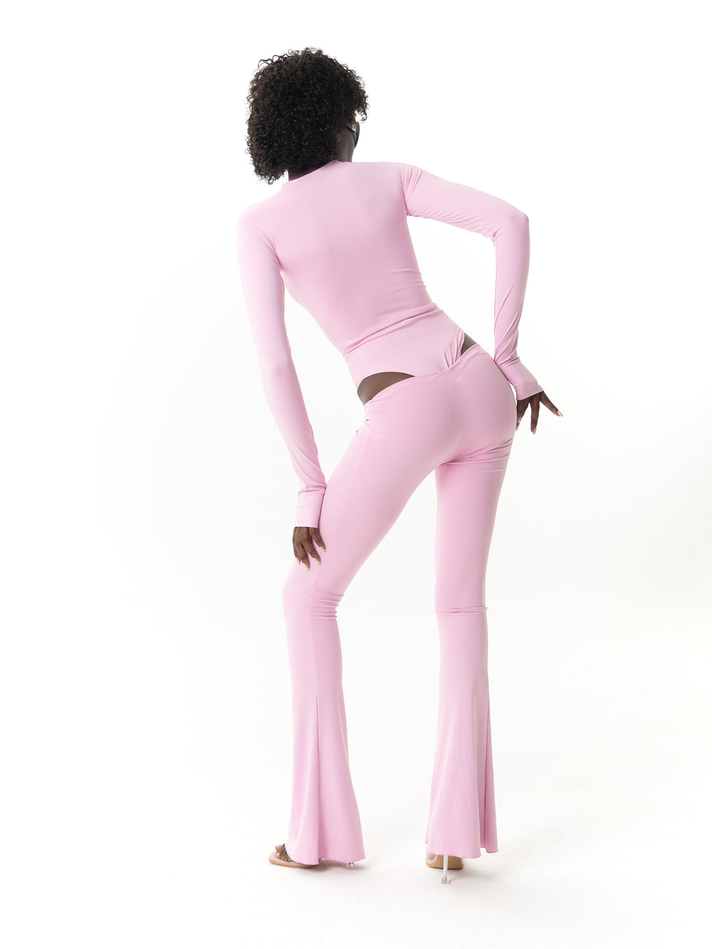 LEGGING ASYMÉTRIQUE ÉVASÉE - ROSE