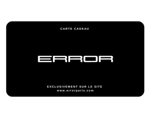 Carte-cadeau ERROR PARIS