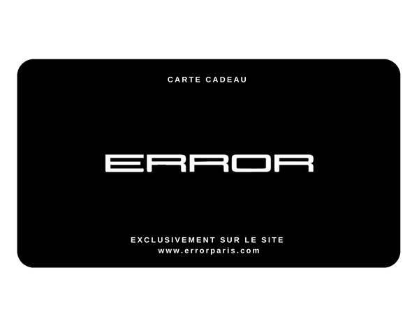 Carte-cadeau ERROR PARIS