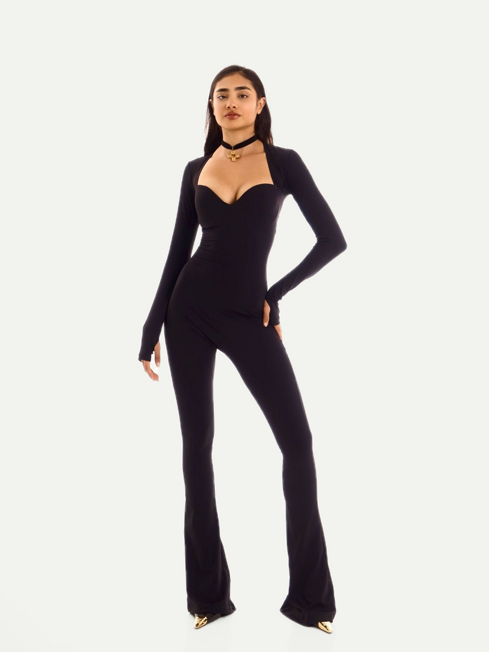 MONO DE MANGA LARGA NEGRO DE CHANEL