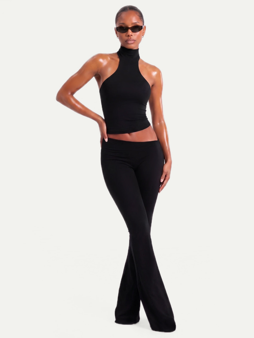 LEGGINGS ASIMÉTRICOS FLAZE - NEGRO