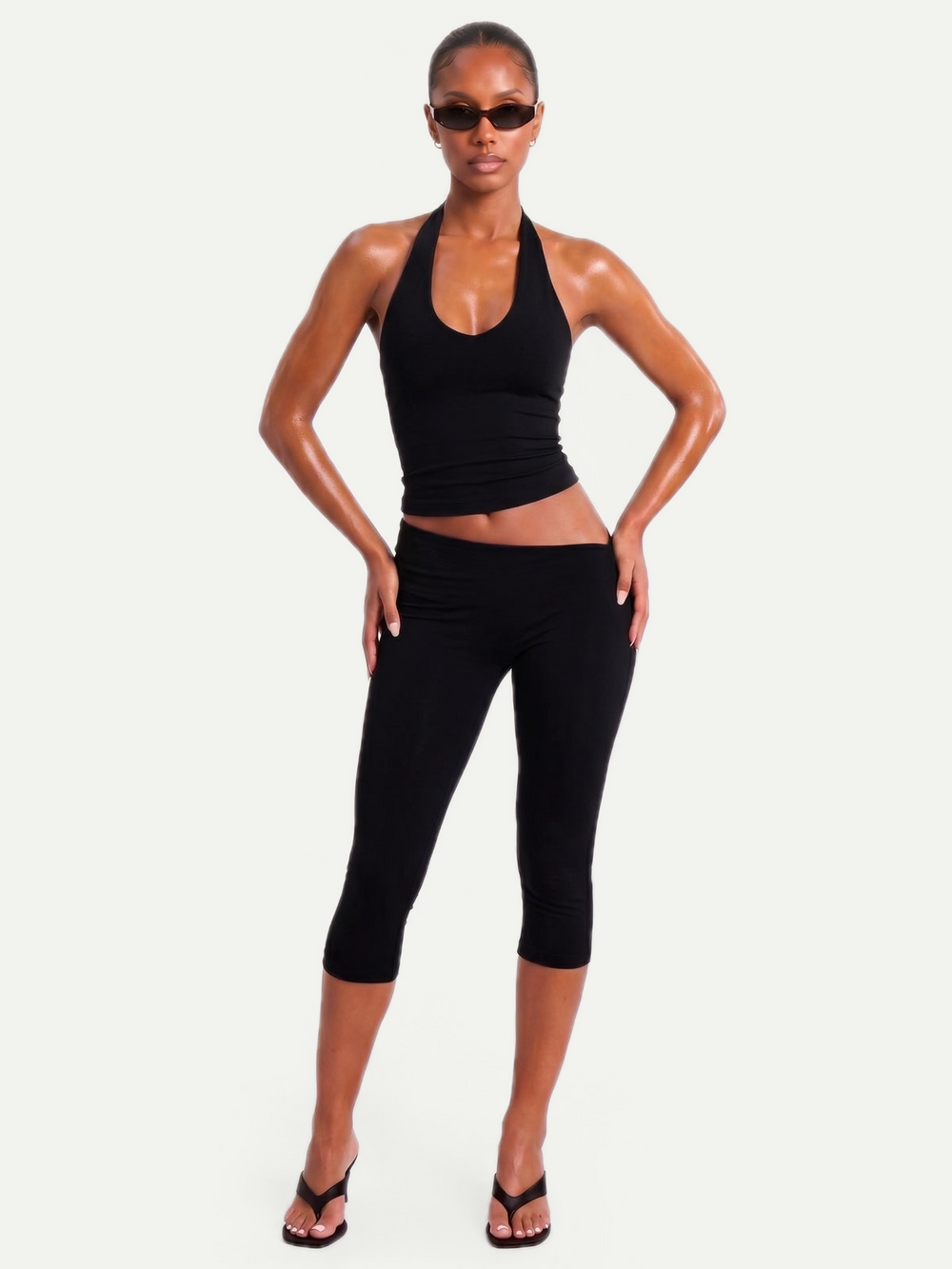 TOP HALTER NOIR