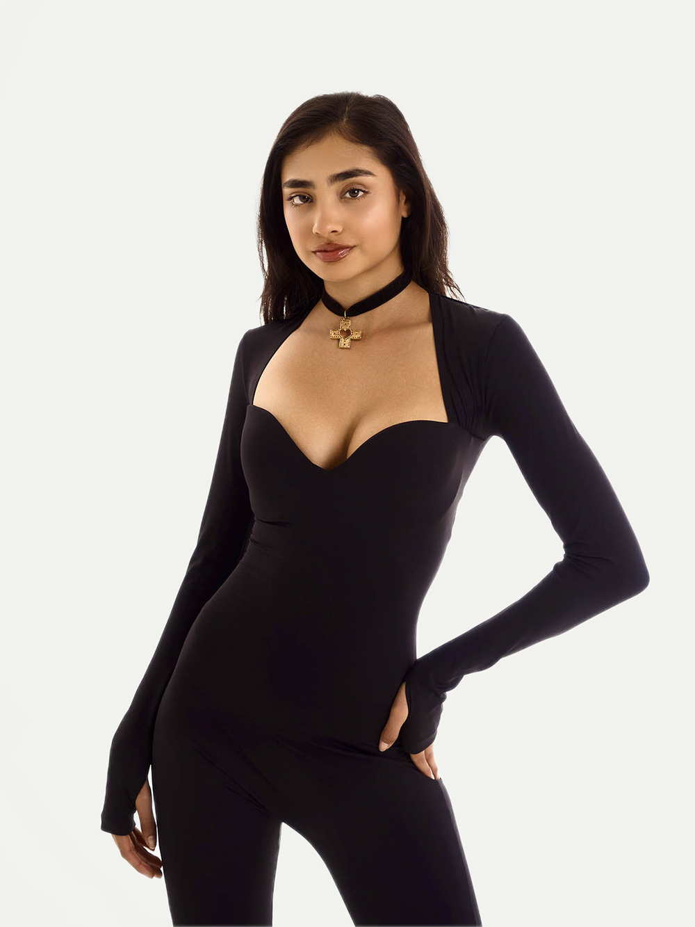 MONO DE MANGA LARGA NEGRO DE CHANEL