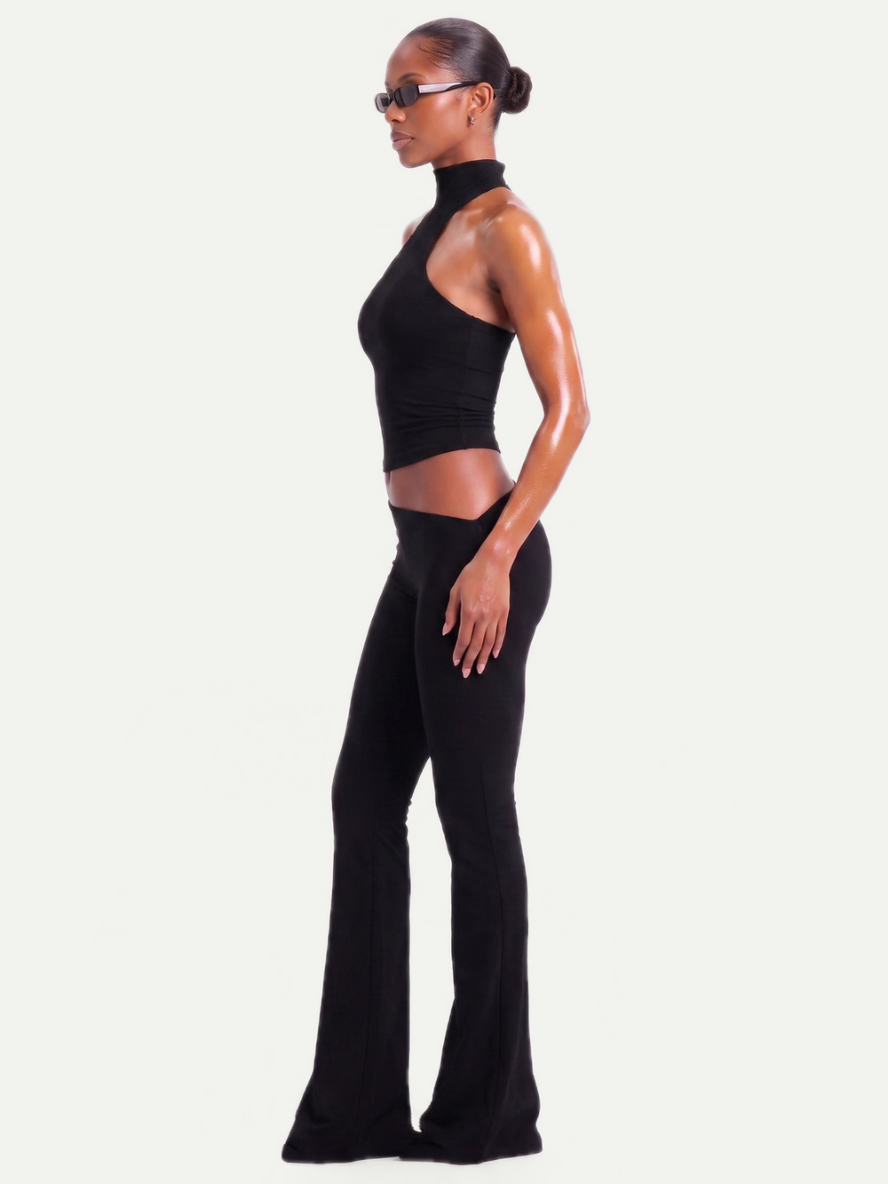 LEGGINGS ASIMÉTRICOS FLAZE - NEGRO