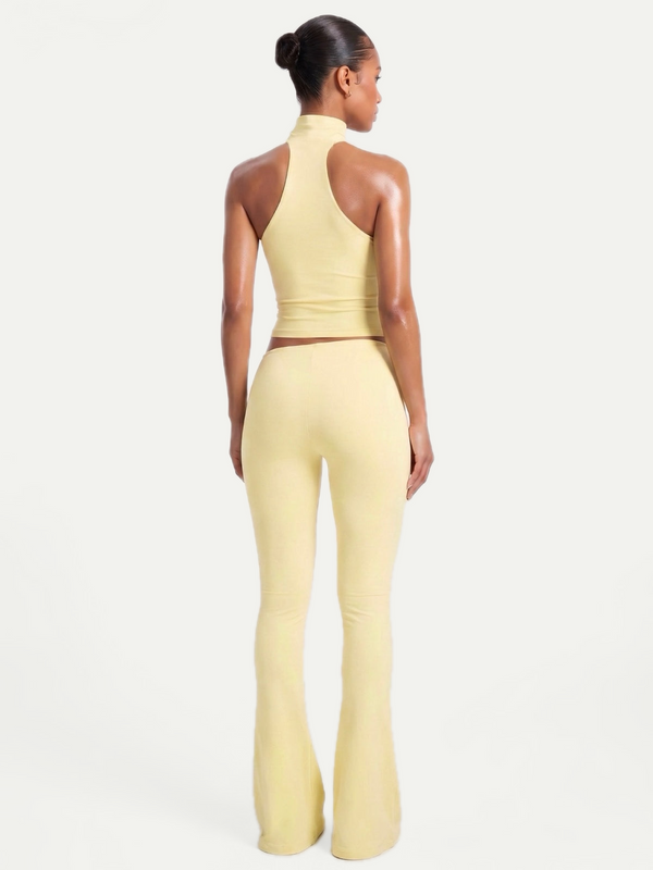 LEGGING ASYMÉTRIQUE ÉVASÉE - JAUNE