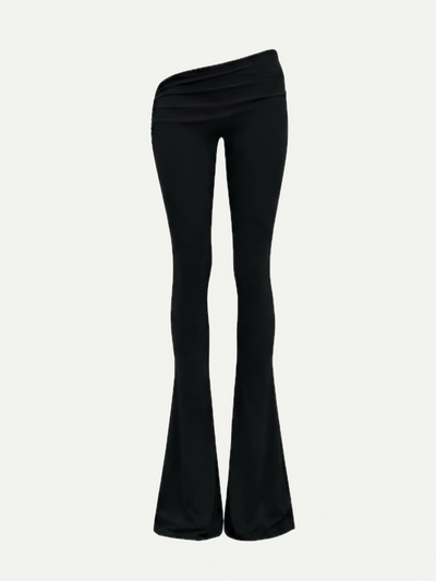 LEGGING ASYMÉTRIQUE ÉVASÉE -  NOIR